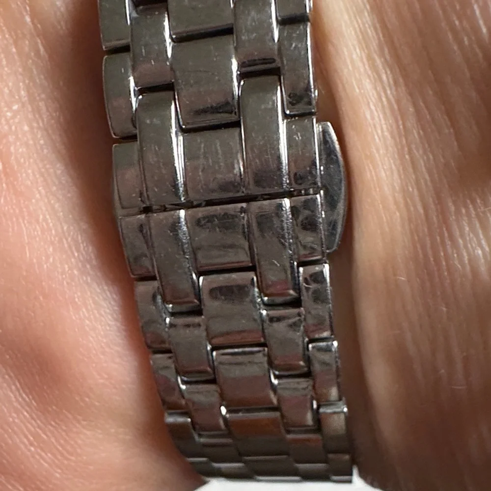 Bulova Women's Silver Watch with Natural Diamond Bevel - Picture 5 of 8